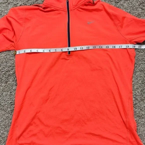 Nike Orange & Blue 3/4 Fleece Pullover Sweatshirt - Picture 3 of 6